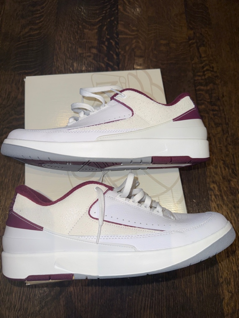 Jordan Air Jordan 2 Retro Low in White and Cherrywood Red